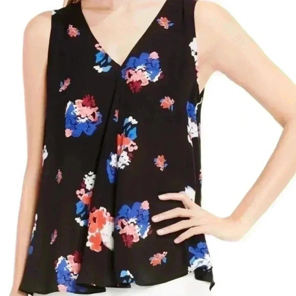Vince Camuto black floral blouse in size xs - Picture 4 of 4